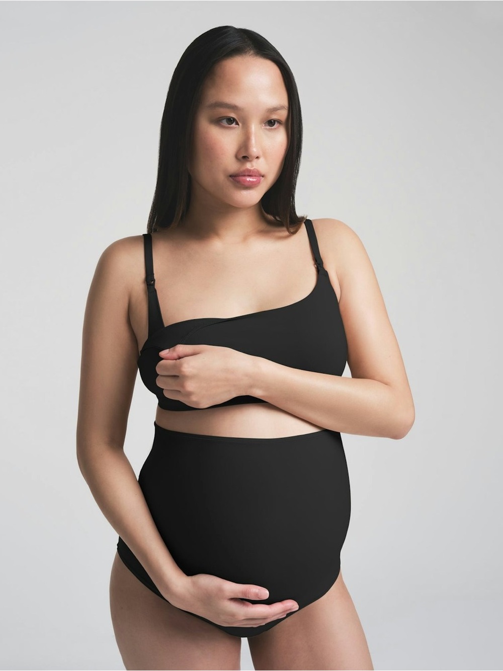 SKIMS Fits Everybody Maternity Nursing Scoop Bralette NWT | Onyx | Medium
